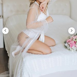 Sheer Bridal Boudoir Robe